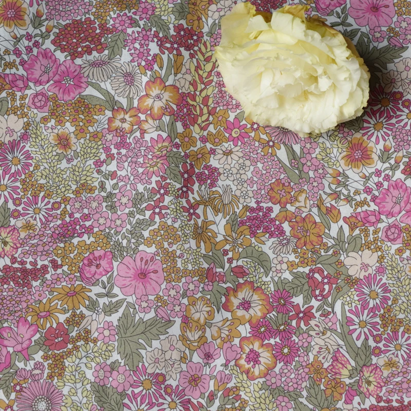 

CIARA New Floral 100% Cotton 80S Like Liberty Fabric Digital Printing For Sewing Cloth Dresses Skirt Kids Designer Tissus Tissu