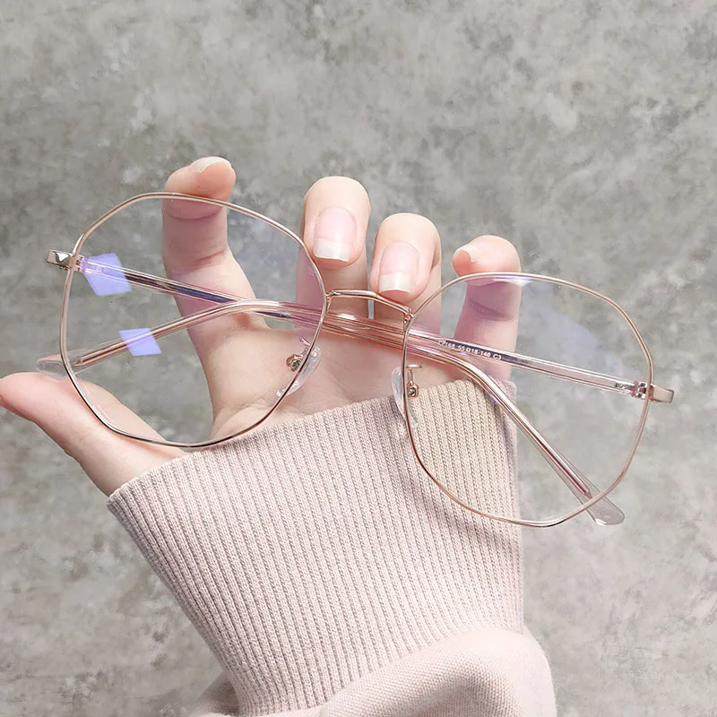 

Trendy Office Cat Eye Anti Blue Light Oversized Glasses Computer Women Blue Blocking Gaming Big Size Eyeglasses Alloy Frame