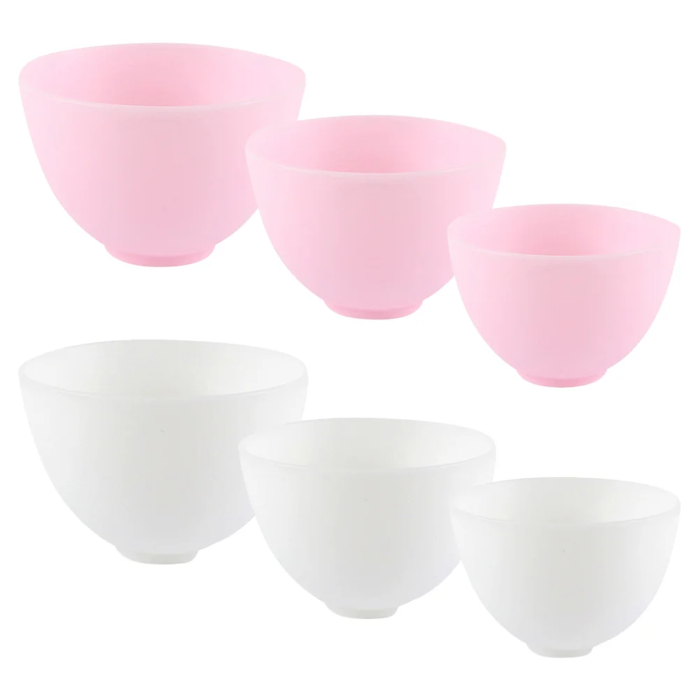 

Bowl Silicone Mixing Bowls Facialdiy Household Reusable Mini Face Pinch Storagemud Odorless Skincare Shockproof Soup Colorful