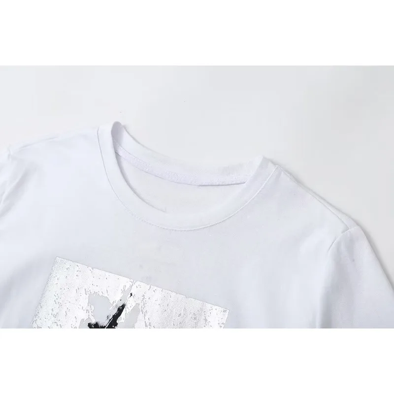 Женские летние футболки TRAF ZR Y2k новые хлопковые топы с круглым вырезом и коротким