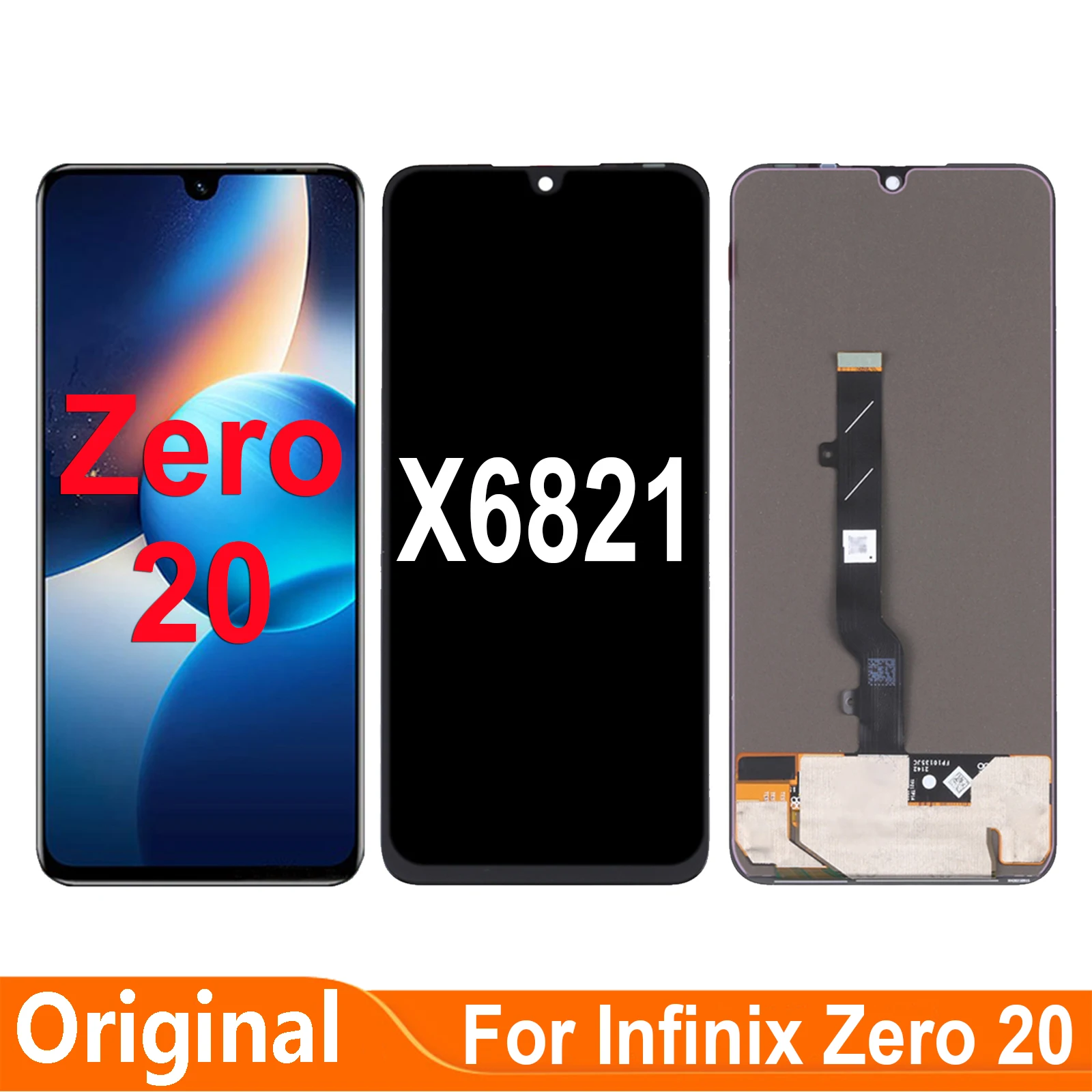 

Оригинальный ЖК-дисплей 6,7 дюйма AMOLED для Infinix Zero 20 Zero20 X6821