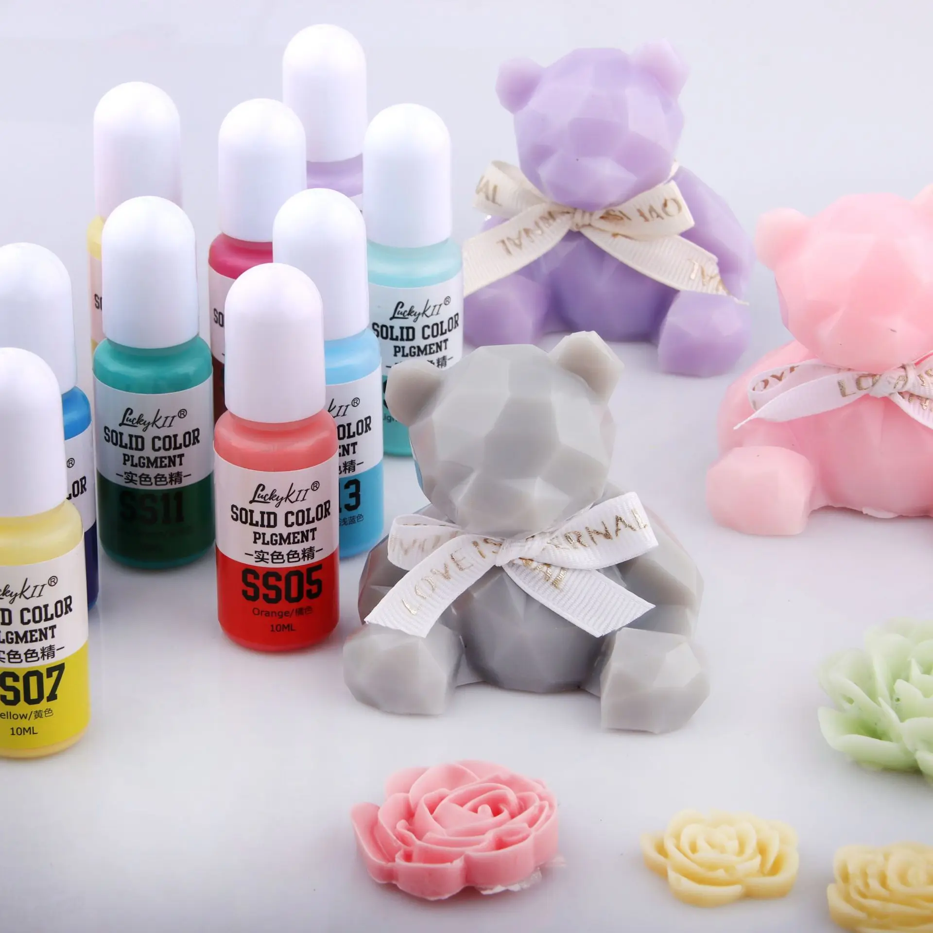 

10ml/Bottom Macaron Resin Pigments Oily Liquid Dye Macaron Solid Color Resin Crafts DIY UV Epoxy Resin Mold Jewelry Making Tools