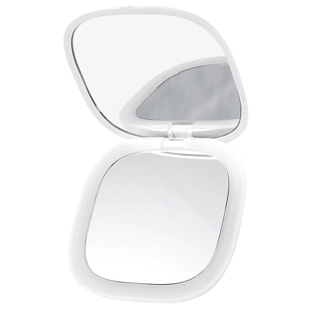 

Mirror Makeup Mirrors Led Travel Lights Pocket Compact Folding Portable Vanity Light Women Outdoor Accessory Convenient Sided