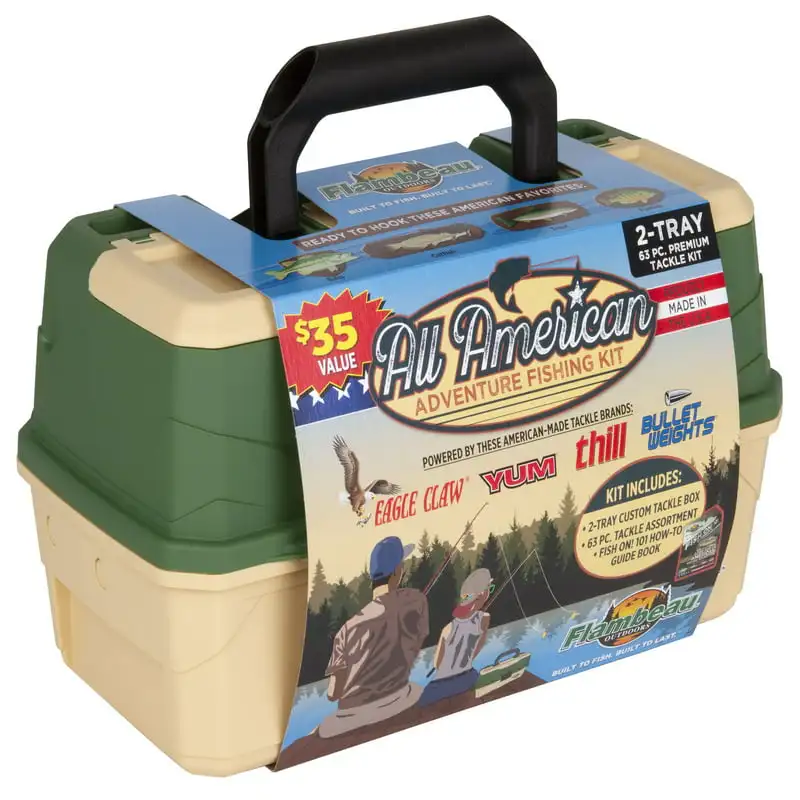 

Fishing Tackle Box and Bait Storage Kit Two Tray