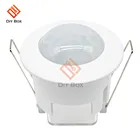 Миниатюрный потолочный светильник с пассивным ИК датчиком движения, 220 В переменного тока, 360 градусов, переключатель, инфракрасный индукционный датчик, детектор, контроллер, переключатель светодиодный светодиодной подсветки