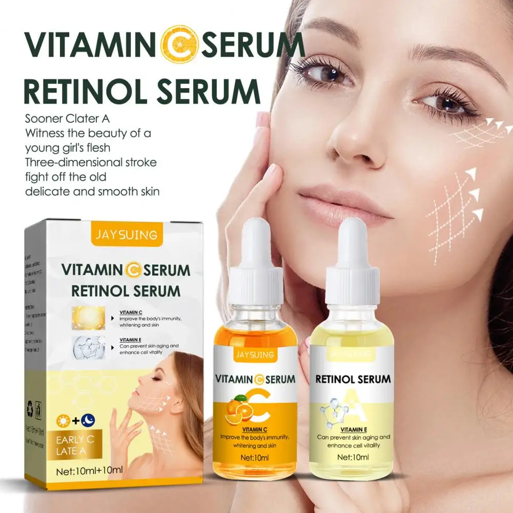 

2Pcs 10ml Face Serum Gentle Moisturizing Multifunctional Safe Face Lifting Anti Wrinkle Skin Care Anti-oxygen Face Essence Cream