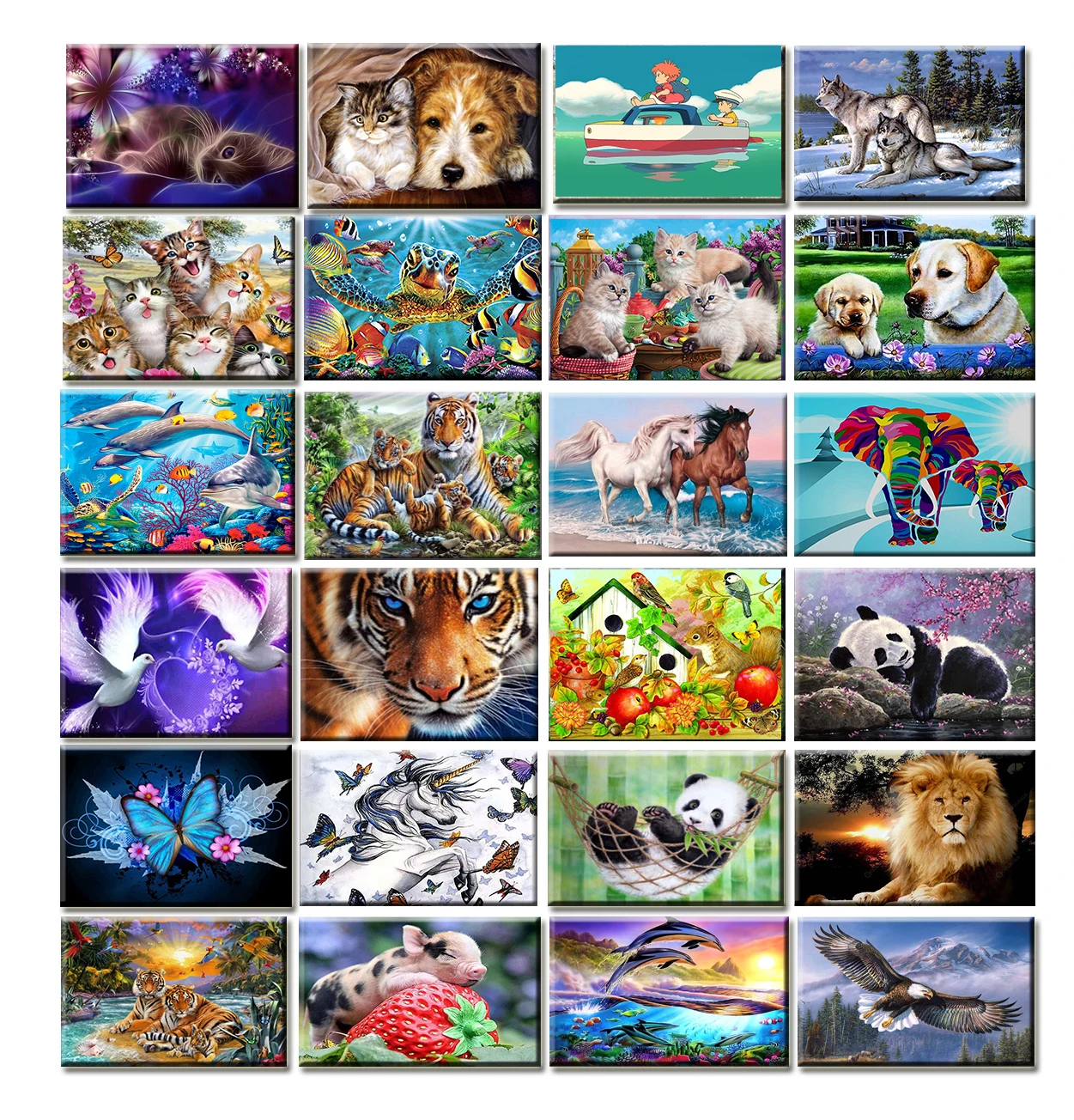 5D Набор для алмазной живописи Тигр слон животные мозаика Сделай Сам Алмазная