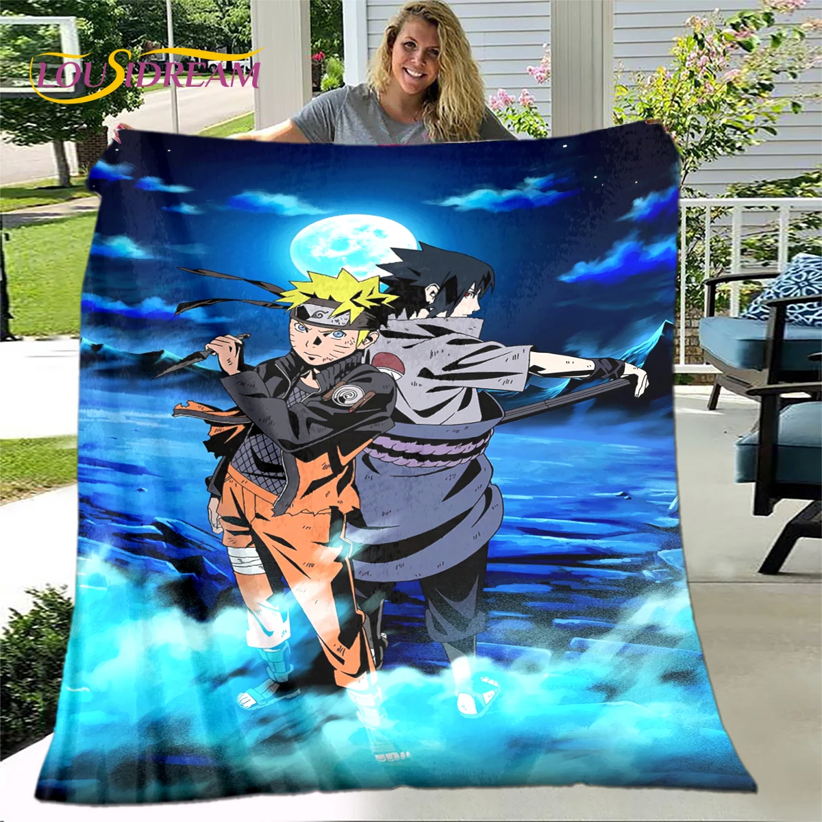 

Anime N-Naruto Blanket,Flannel Blanket Throw Blanket,Sherpa Warm Blanket for Living Room Bedroom Beds Sofa Couch Gifts