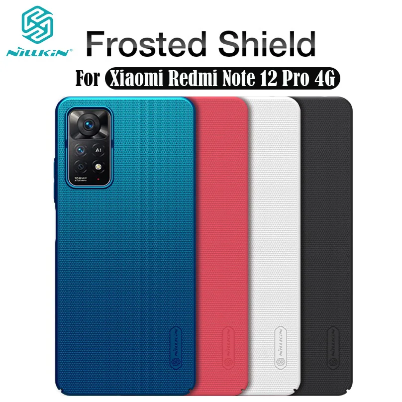 

For Xiaomi Redmi Note 12 Pro 4G Case NILLKIN Frosted Shield Case Hard PC Ultra-Thin Cover Luxuly Bumper For Redmi Note12 Pro 4G
