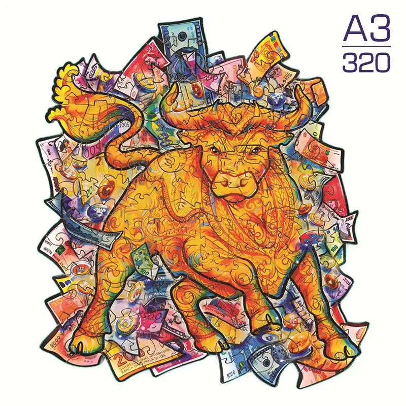 

3D-пазл с животными для детей и взрослых, деревянная игрушка-сова, Лев, украшение для дома, развивающие игры для всей семьи, подарки