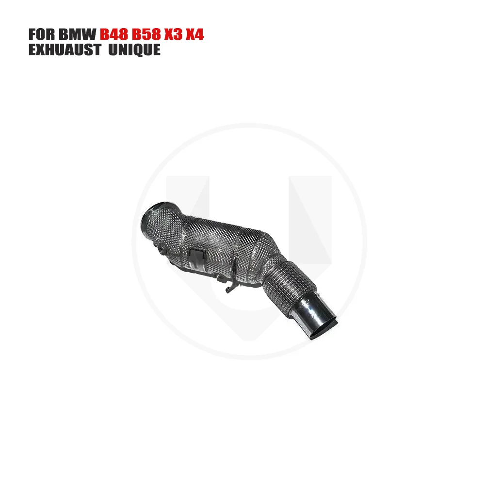 

UNIQUE Car Accessories Exhaust Downpipe High Flow Performance for BMW B48 B58 3.0T X3 X4 2019 With OPF Catalytic Converter