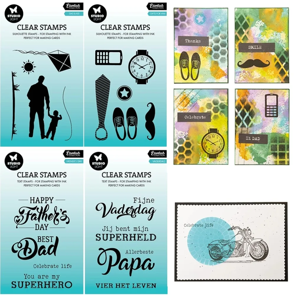 2024 прозрачные силиконовые штампы на День отца для рукоделия скрапбукинга товары