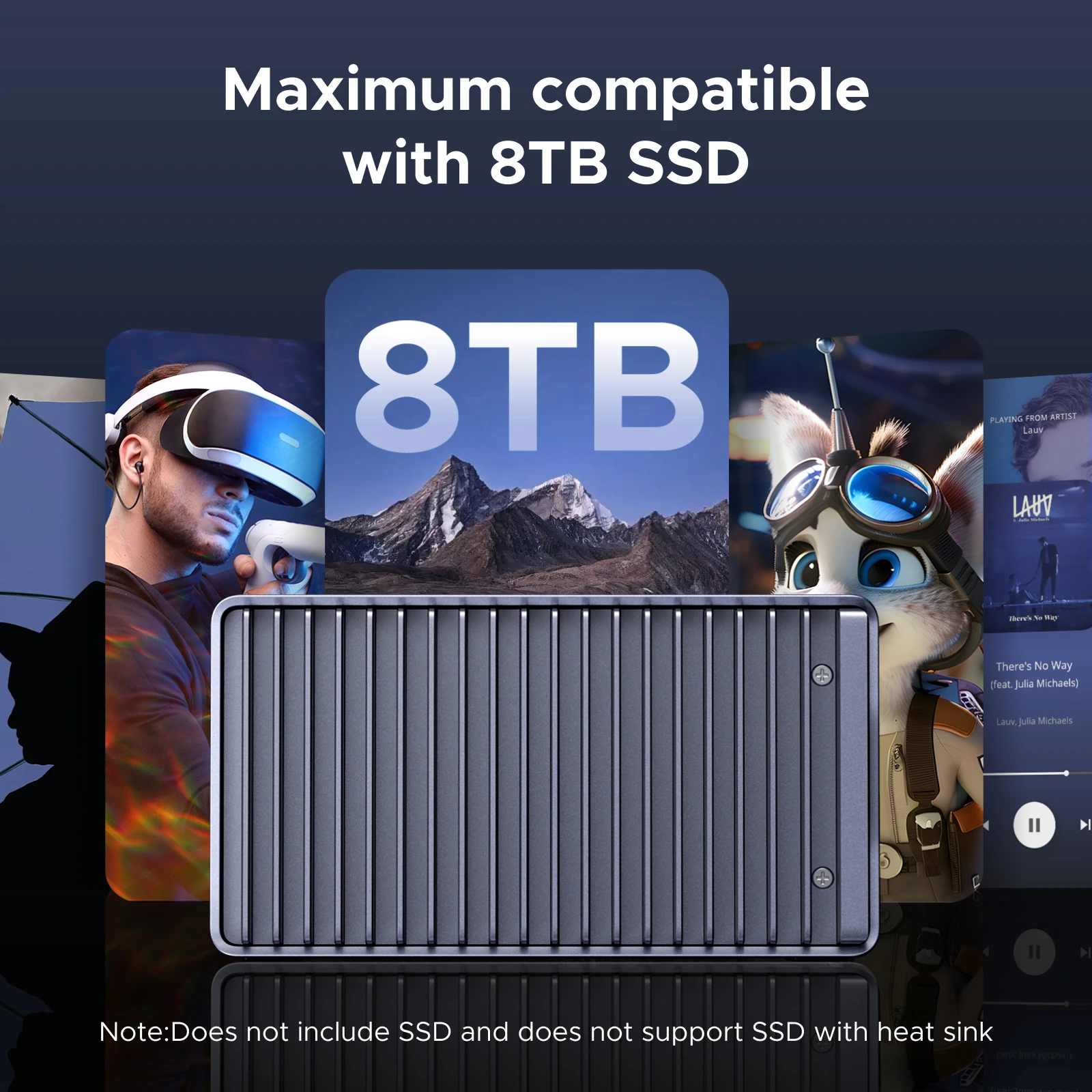UGREEN 40 Гбитс M2 SSD-корпус USB4 NVMe, совместимый с SSD-корпусом Thunderbolt M.2 NVMe для Mac Mini M4 MacBook Pro (art.: 3920cffbaed75) - 3920cffbaed75