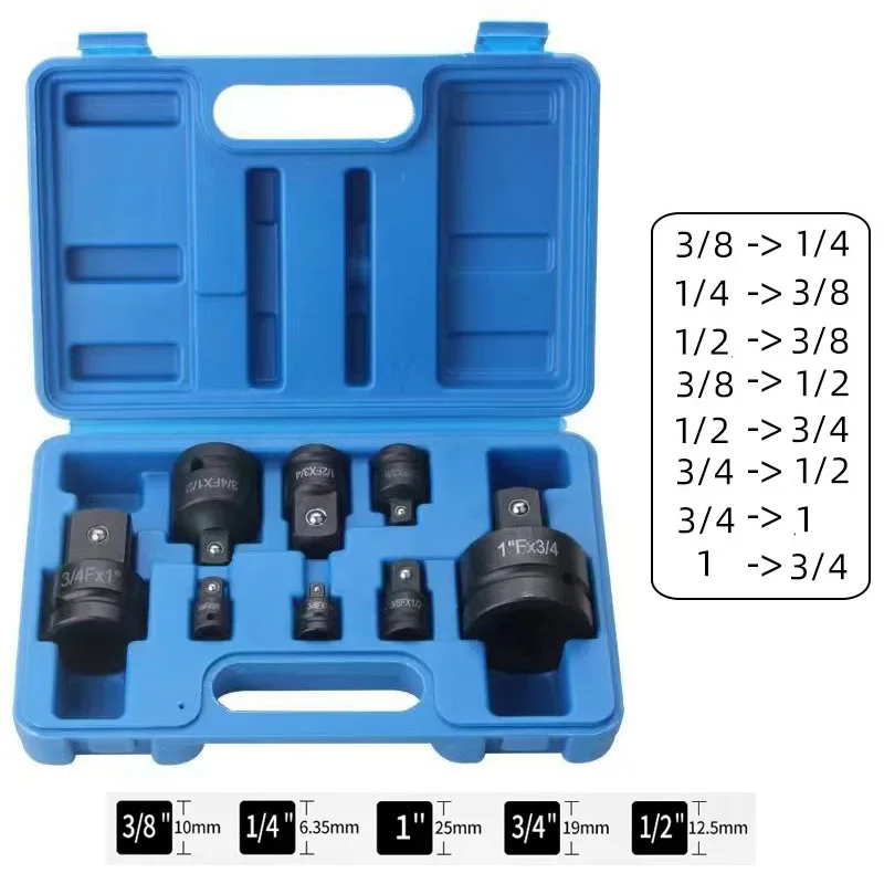 Электрический гаечный ключ с храповым механизмом 8 шт. 1/2 1/4 3/4 3/8 дюйма