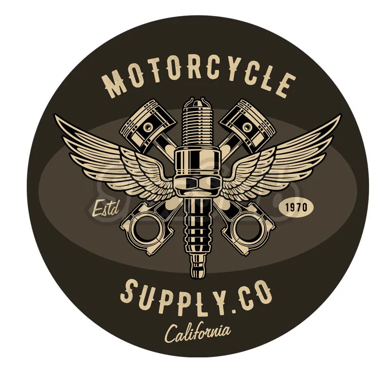 

Motorcycle spark plug wing element fuel tank decal #204017 3D Gel crystal glue reflective laser car sticker