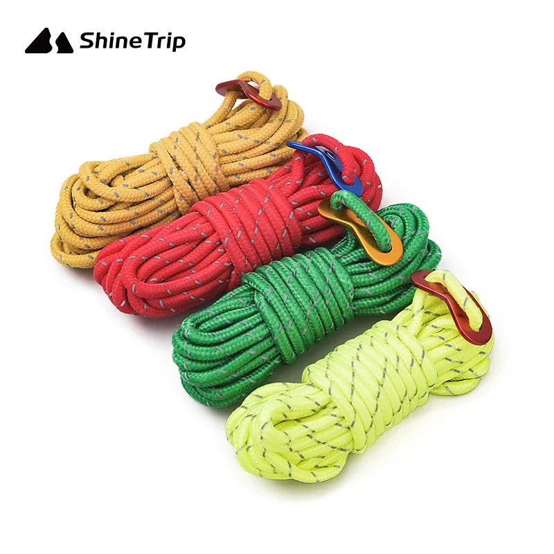 

4pcs Reflective Tent Rope Parachute Rope Lanyard Clothesline Outdoor Camping Hiking Tent Accessories Length 4m Diameter 4mm