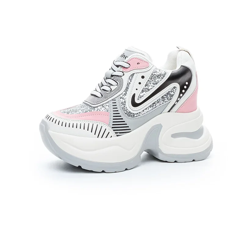 Женская кожаная обувь CLAIAMI увеличивающая рост повседневная роскошная на