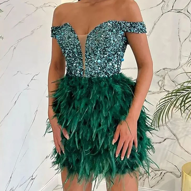 

Женское блестящее вечернее платье с открытыми плечами, с блестками