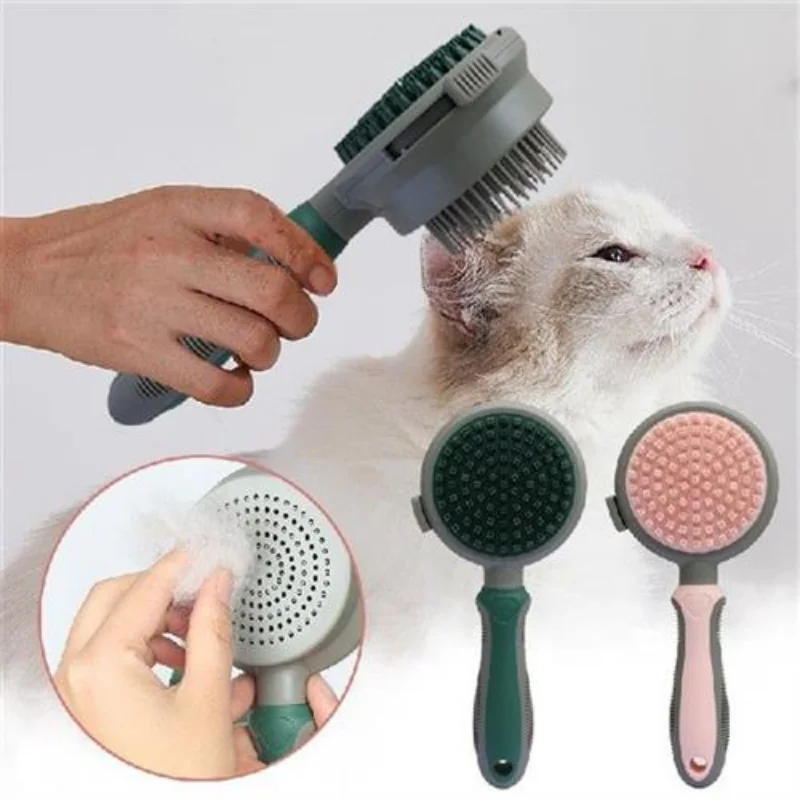 

Pet Hair Removal Comb Dog Cat Comb Double-sided Bath Brush Hair Removal Massage Hair Removal Self-cleaning Needle Comb Puppy