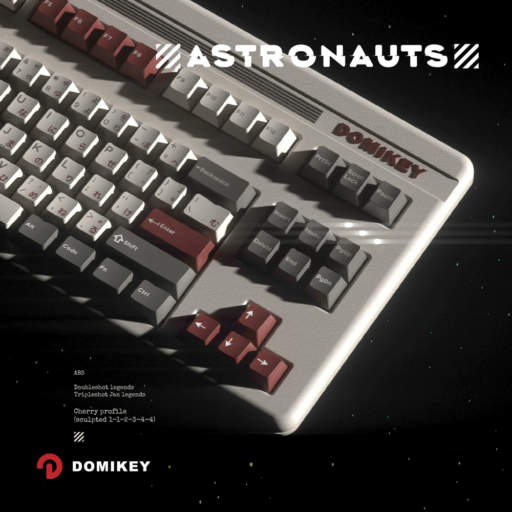 Клавиатура Domikey с изображением астронавта вишни abs doubleshot для mx stem покер 87 104 gh60 xd64