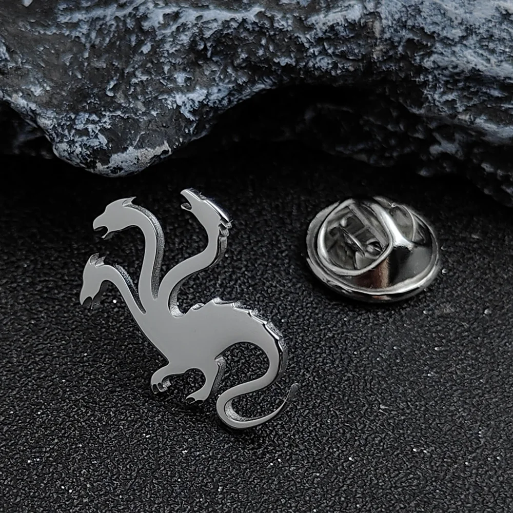 Брошь с тремя головами дракона круговое кольцо брошь драконом для матери модная