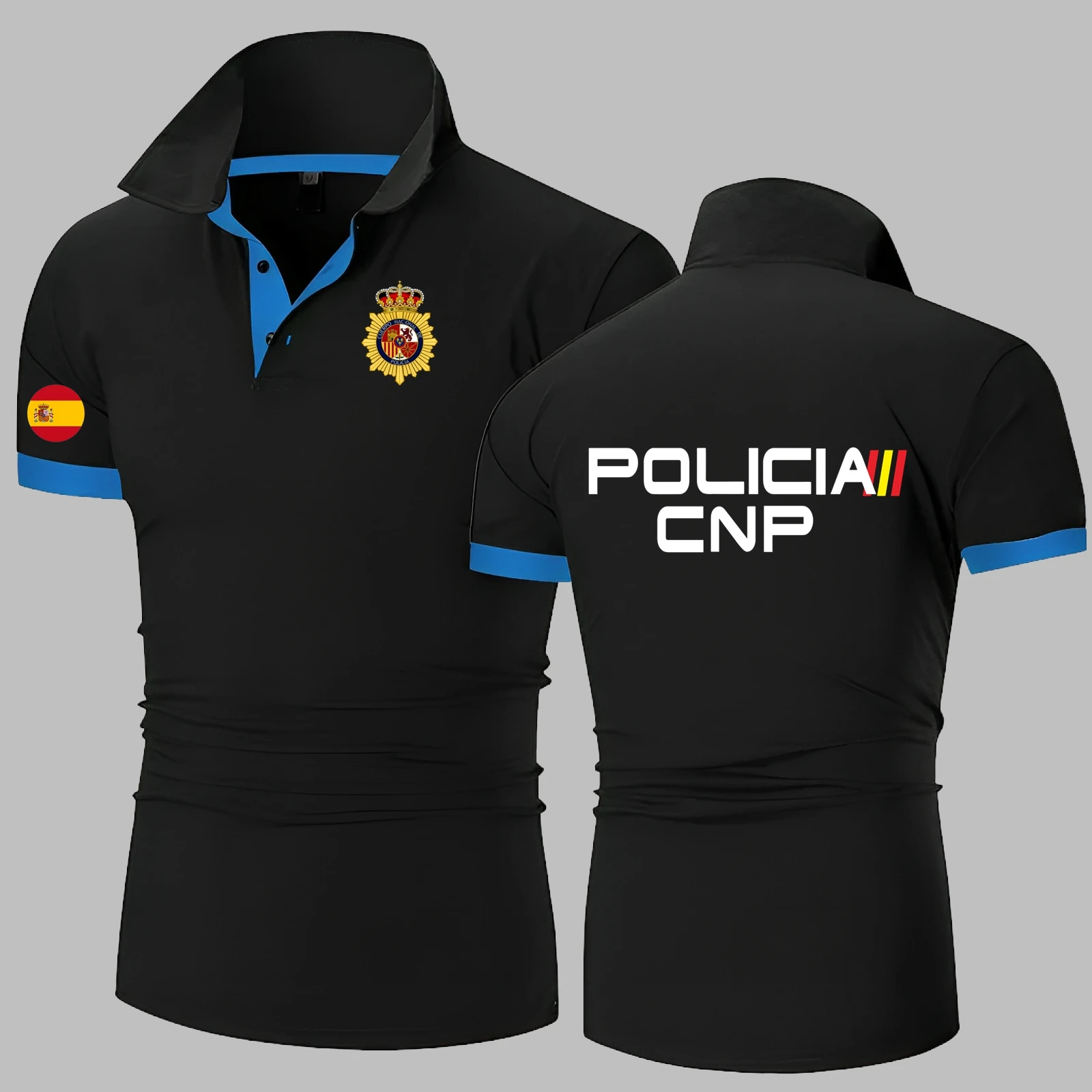 2025 Испания Polices Espana Policiaes Национальная рубашка поло Cnp Uip Upr Anti Riot Swat Geo Goes Спецназ