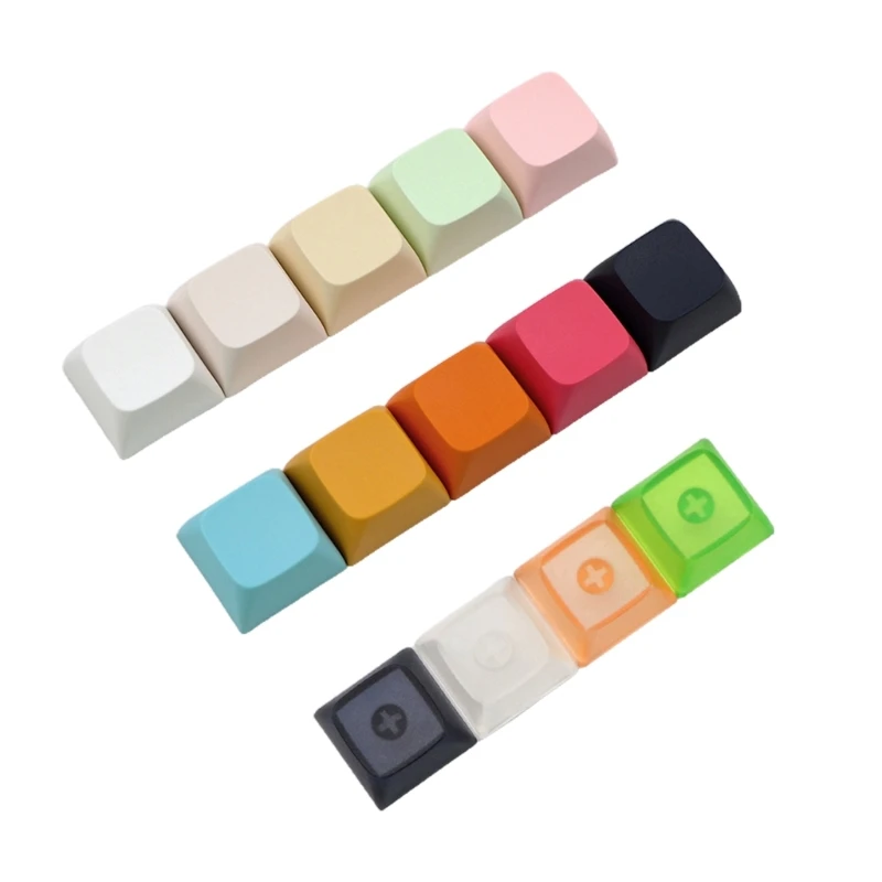 

14 Keys PBT Keycap Set XDA Profile Custom Keycaps 1U Mechanical Keyboard Keycaps Not Engraving Blank Cover Multi-color W3JD