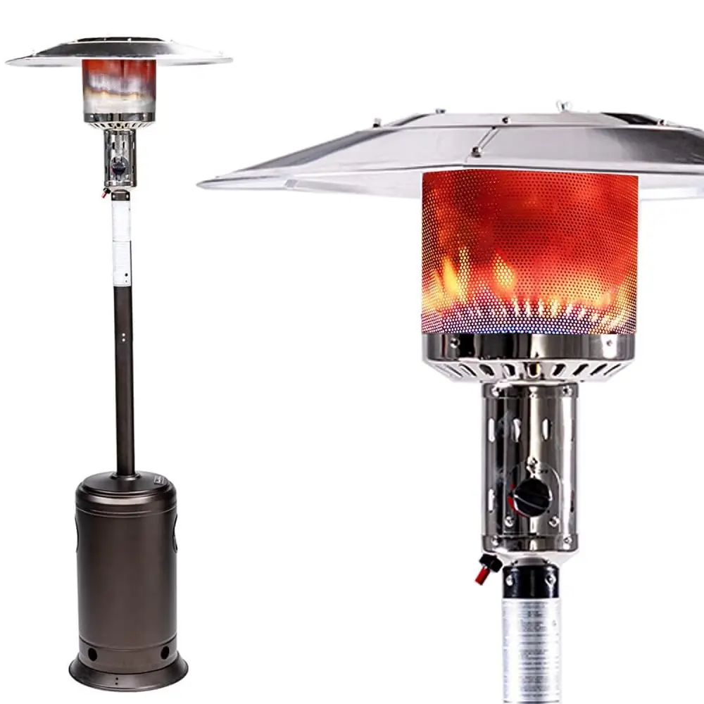 Outdoor Patio Propane Heater with Portable Wheels 47,000 BTU
