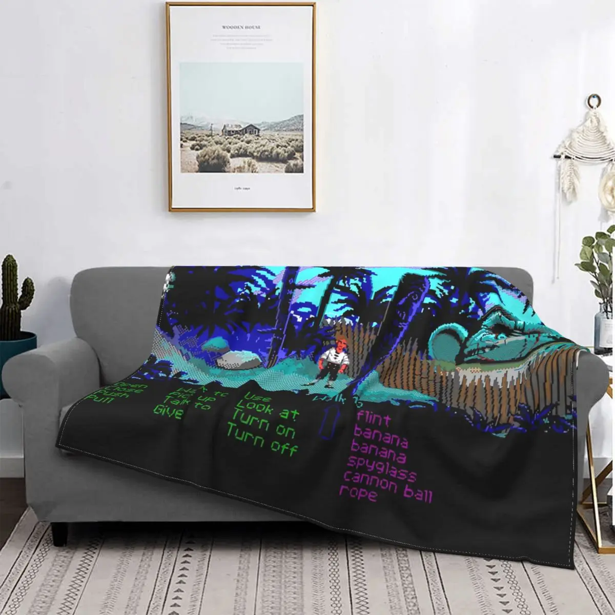 

Adventure Action Game The Secret Of Monkey Island Blankets Warm Flannel Video Games Throw Blanket for Bedding Couch