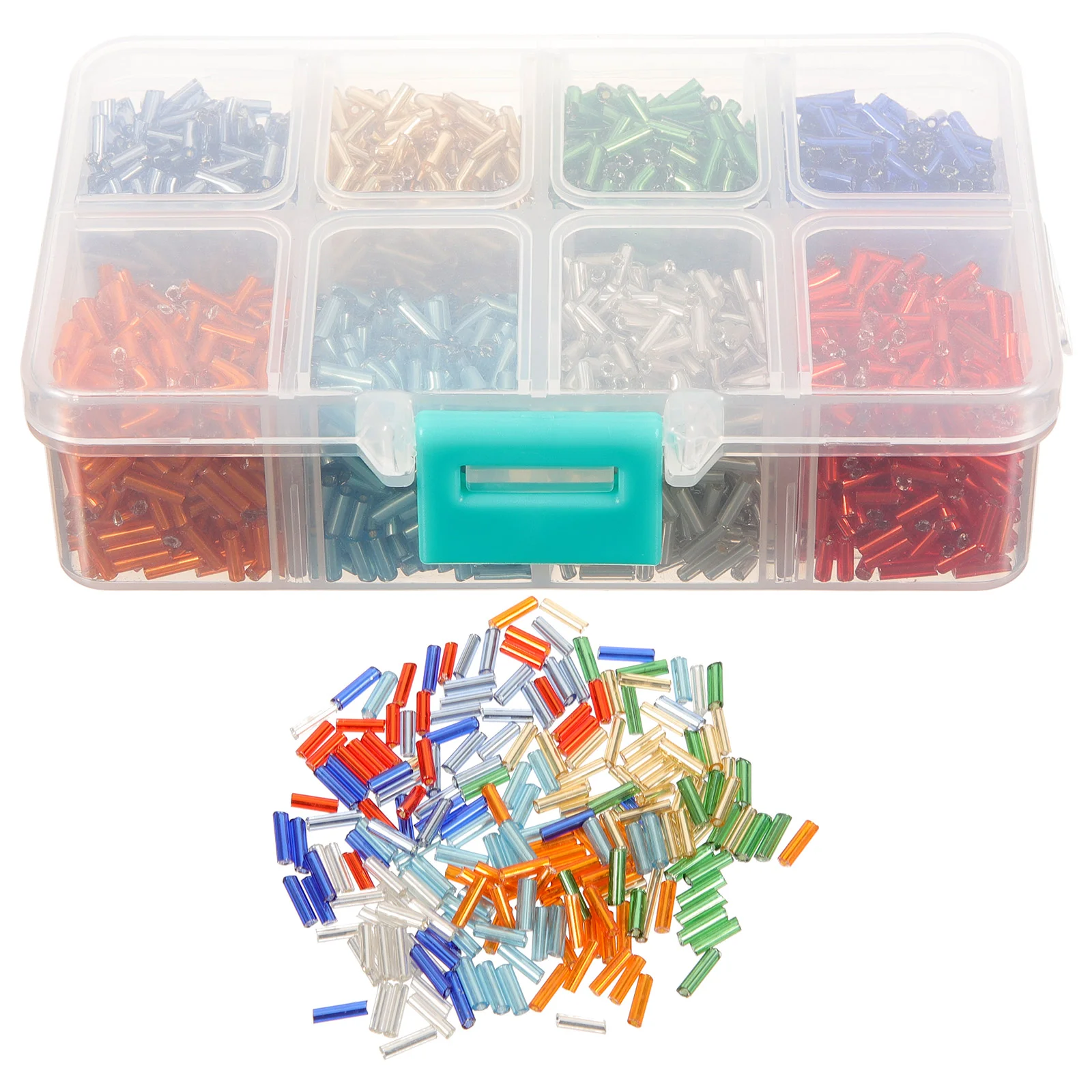 

1 Box of Handcraft Making Beads Colorful Glass Bugle Beads Jewelry Making Charms