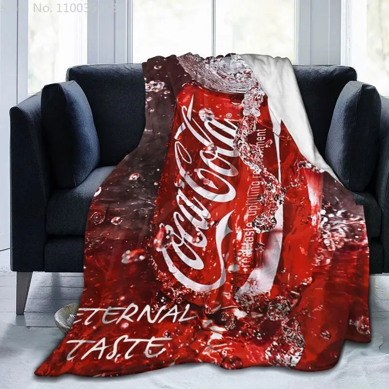 

Восхитительное одеяло Coca Art Cola, мягкое теплое Флисовое одеяло с 3D принтом для весны и лета