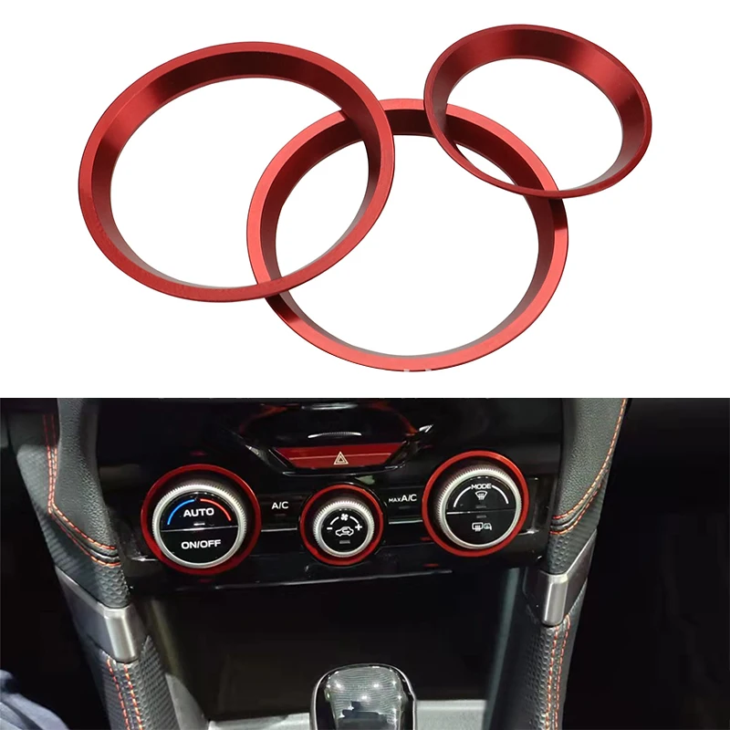 

3Pcs Air Conditioners Control Knob Cover Ring Interior Trim For Subaru Crosstrek 2018-2022 Forester 2019-2022 Impreza 2018-2022
