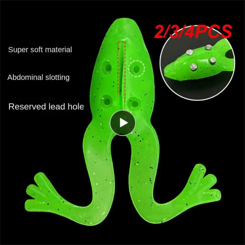 

2/3/4PCS Thunder Frog Fishing Lures Silicone Bionic Soft Bait Realistic High Simulation Artificial Swimbait For Fishing 8cm 5.5g