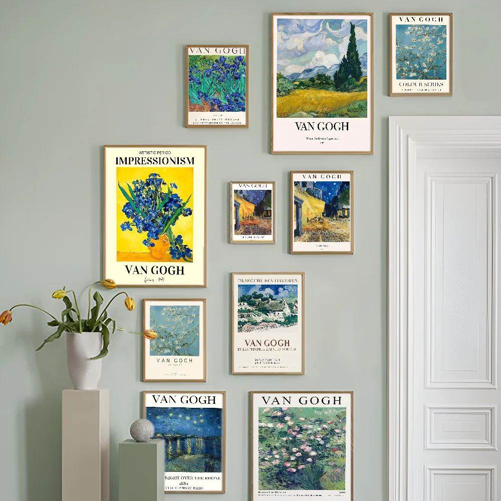 Great Painter Vincent Van Gogh Classic Movie Posters Fancy Wall Sticker For Living Room Bar Decoration Decor