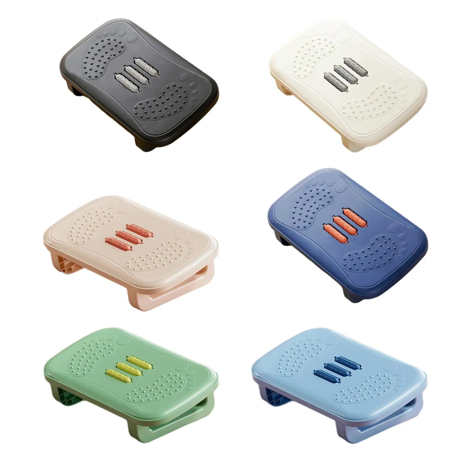 Подставка для ног под столом с массажными роликами офиса и путешествий