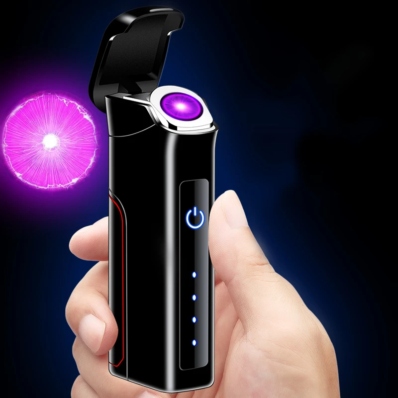 Outdoor Metal Windproof Power Display Lighter