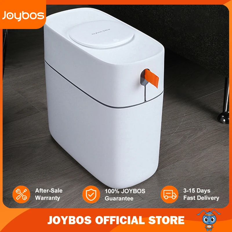 

JOYBOS Trash Can Household Toilet Bathroom Living Room Creative High-End Simple Covered Automatic Packaging 14L Storage Bin JX7