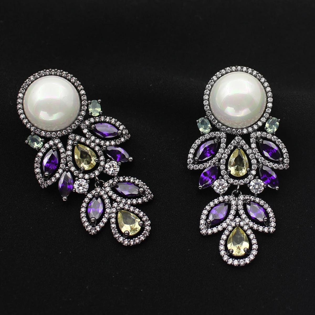 Роскошные ювелирные изделия Женские Висячие серьги блестящие серьги-подвески в