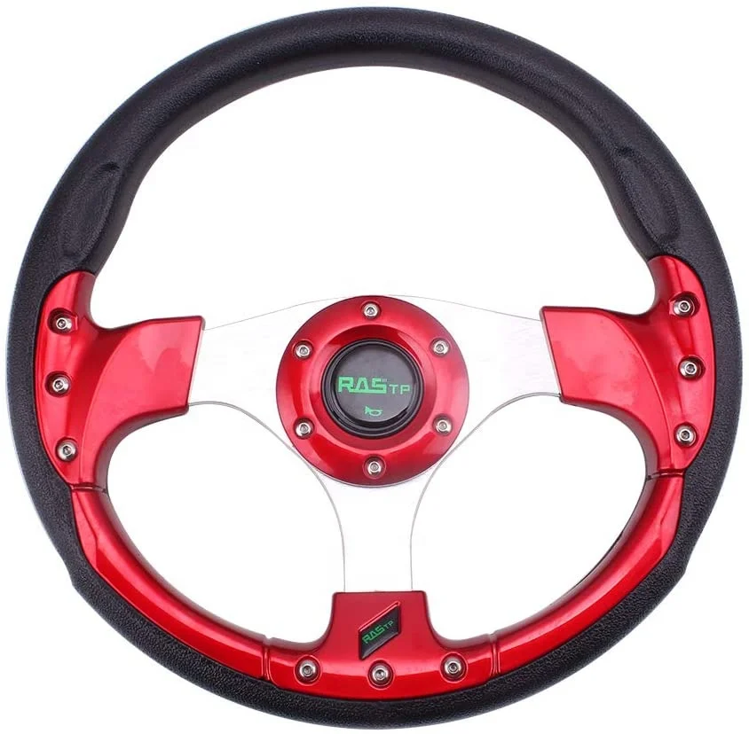 Jiabeir Универсальный гоночный руль 12 5 320 мм 15 болтов захват черный винил кожа