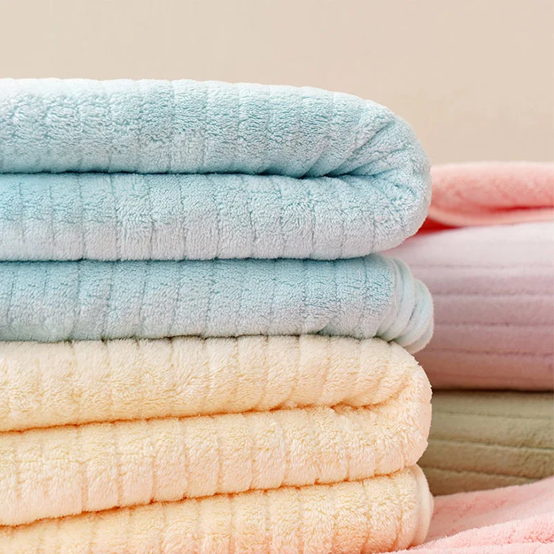 

Towel 3 Piece Set Coral Velvet Facecloth Bath Towels for Hair Shower Microfiber Absorbent Soft Skin-friendly Beach Cover