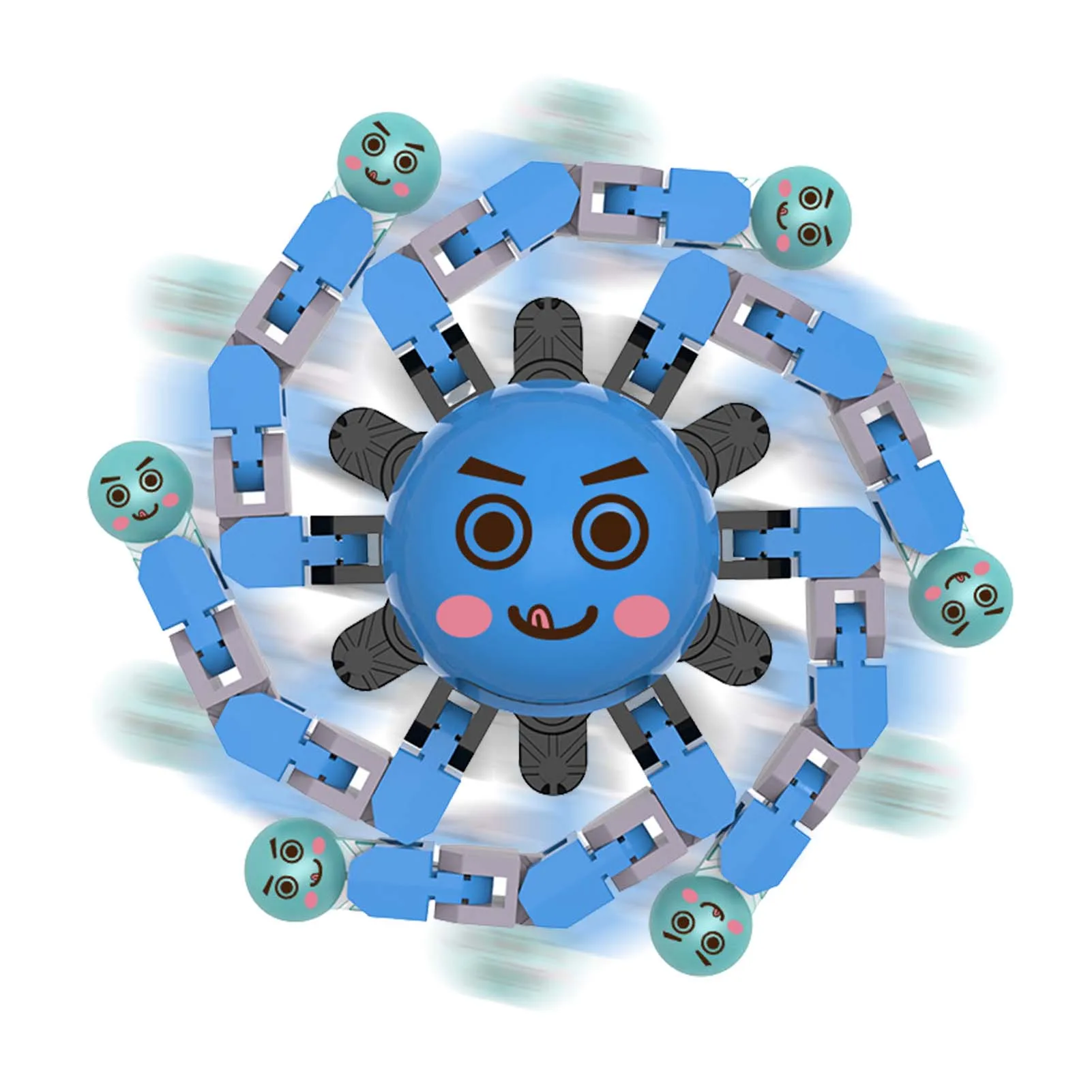

Mechanical Fingertip Spinner DIY Deformable Stress Relief Toy Transformable Creative Gyro Toy For Kids Fingertip Spin Top