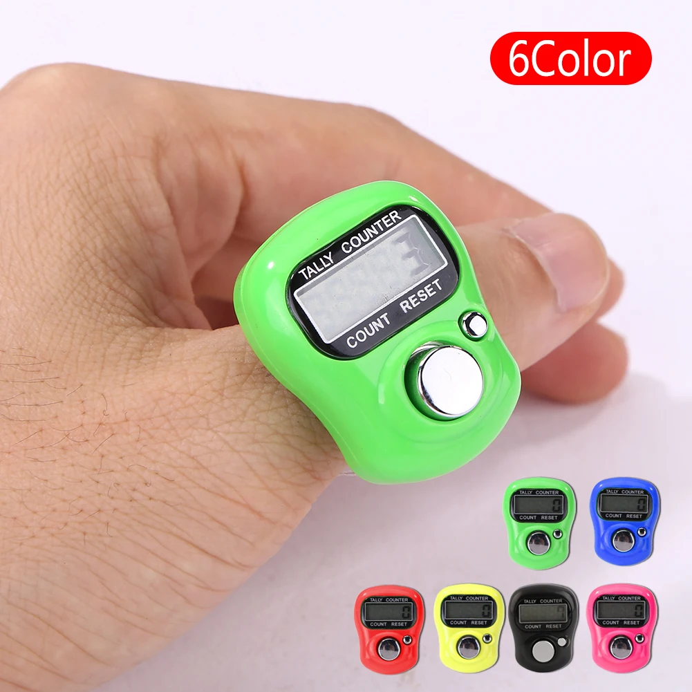 

Mini Finger Counter Stitch Marker Row LCD Electric Digital Display with LED Light For Buddha Pray Sewing Knitting Weave Tools