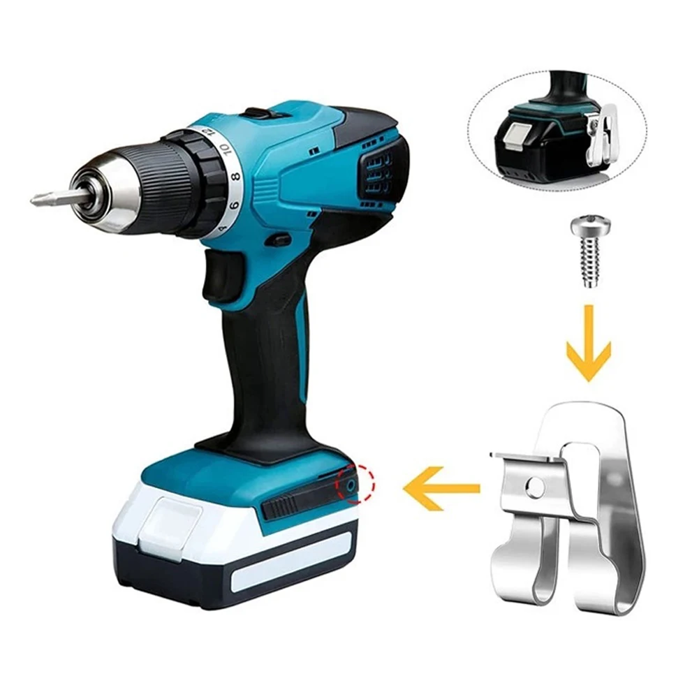 

2pcs Belt Clip Hooks And 8mm Cap Studs Screws Set For 18V Max Tools DTD152 DTD145 Tool Waist Buckle Power Tool Access