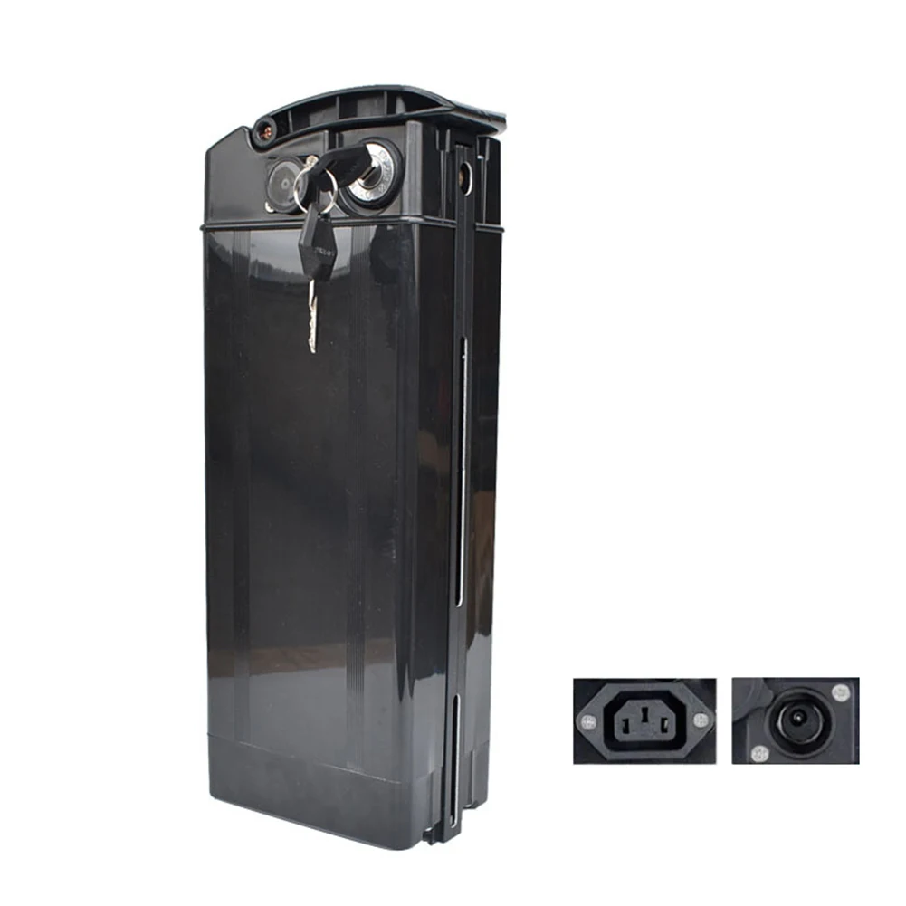 

Electric Bicycle Battery Box Ebike Large Capacity Holder Case DC2.5/con 1865 Lithium Battery Holders With Charging Socket
