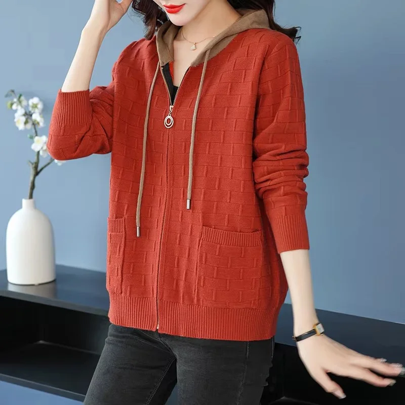Весенне-осенний Новый Кардиган Женская вязаная куртка корейский короткий свитер
