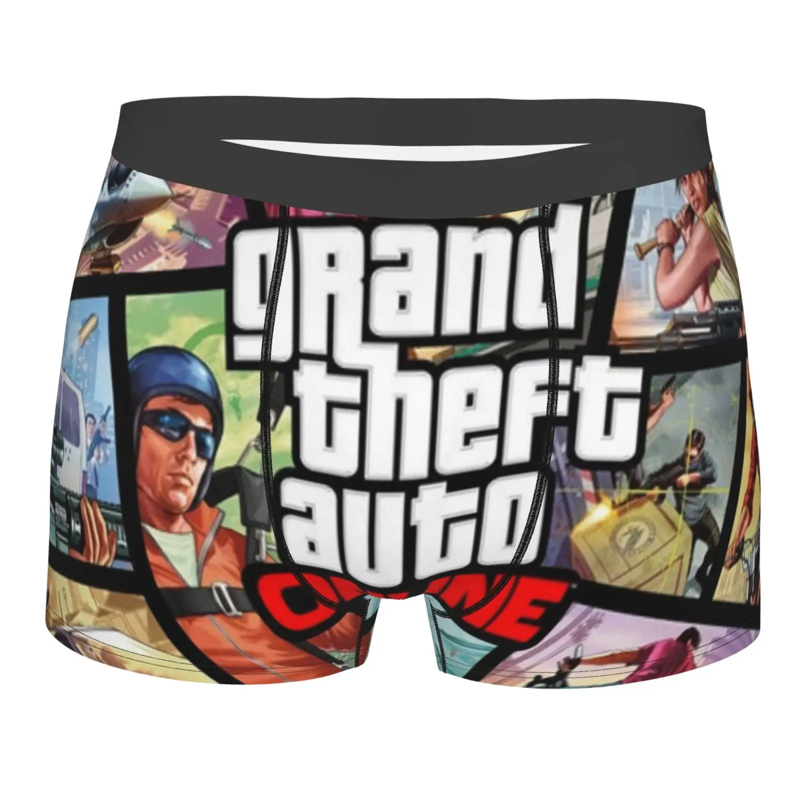 

Grand Theft Auto V 743 Men's Panties Mens Polyesters Cool Sexy Underwear For Men Pink Man Men's Sexy Panties Shorts Underpants