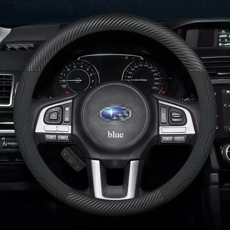 

Автомобильный чехол на руль для Subaru STI OUTBACK WRV BRZ XV Impreza Forester Legacy Ascent, замшевые аксессуары из углеродного волокна