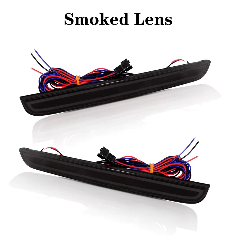 

Автомобильный красный светодиодный отражатель заднего бампера, задние/тормозные фонари, задние противотуманные фары, стоп-сигналы в сборе для Dodge Challenger 2015-2023