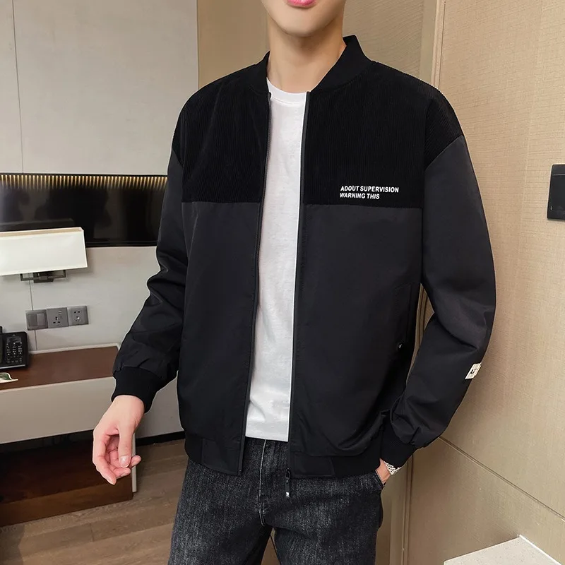 

Мужская верхняя одежда рабочая куртка повседневный стоячий воротник Молодежный модный бренд свободный и универсальный утепленный мужской стиль