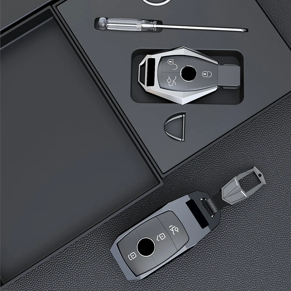 

Чехол для автомобильного ключа, чехол для ключа для Mercedes Benz CLS CLA GL R SLK AMG A B C S Class, Чехол-держатель для пульта дистанционного управления, автом...